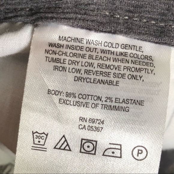 Columbia straight leg corduroy pants in dark gray - Picture 6 of 6